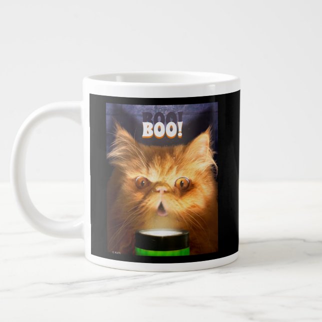 Kat med blixtljus jumbo mugg (Vänster)