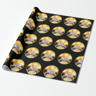 Kat med miniatyrkrita presentpapper