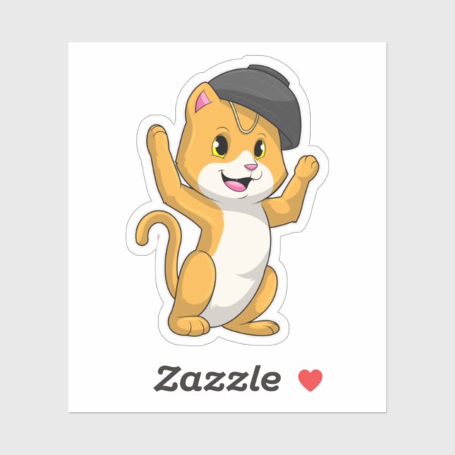 Kat med Ramen Bowl Klistermärken (Ark)