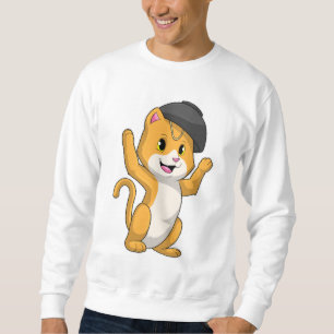 Kat med Ramen Bowl Lång Ärmad Tröja