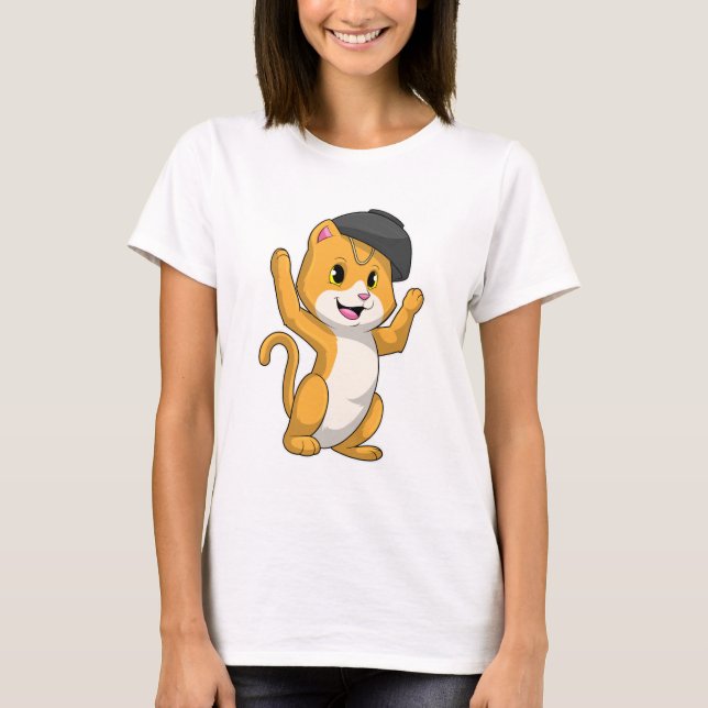 Kat med Ramen Bowl T Shirt (Framsida)