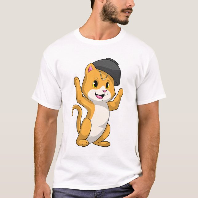 Kat med Ramen Bowl T Shirt (Framsida)