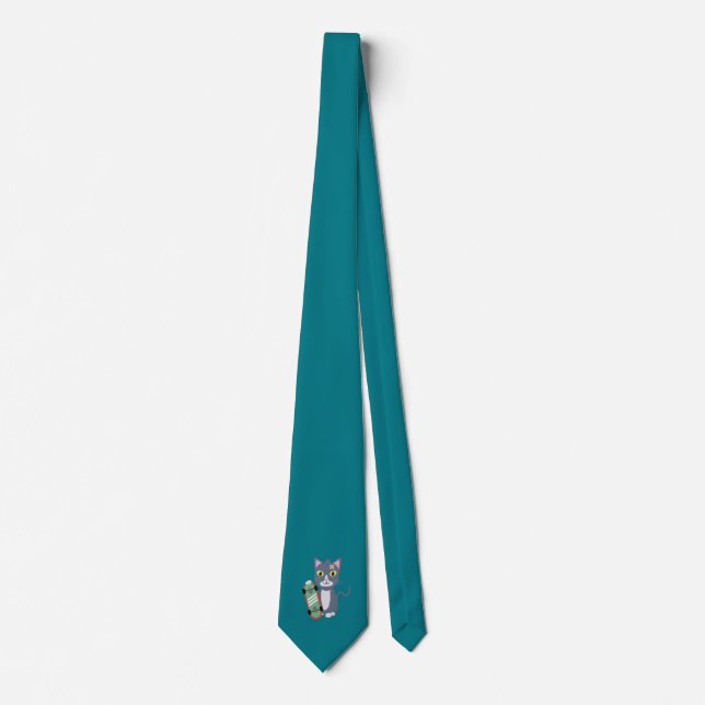 Kat med skateboard slips (Framsida)