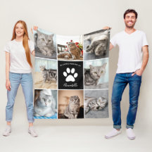Kat Memorial Anpassningsbar Pet Photo Collage Paw 