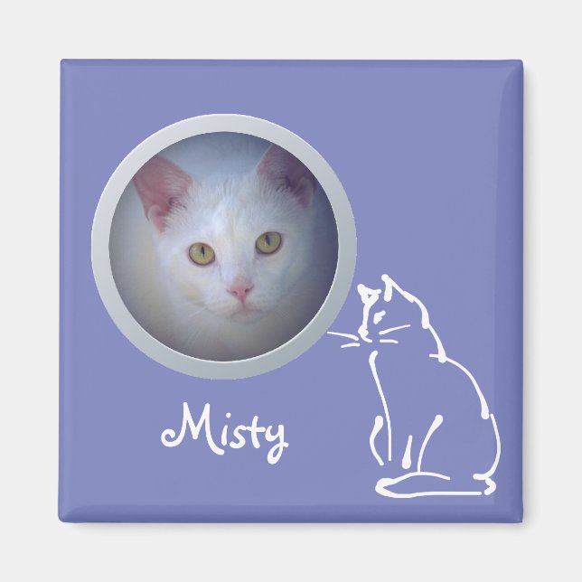 Kat Memory Add a Photo - Sweet Anpassningsbar Pet  Magnet (Framsidan)