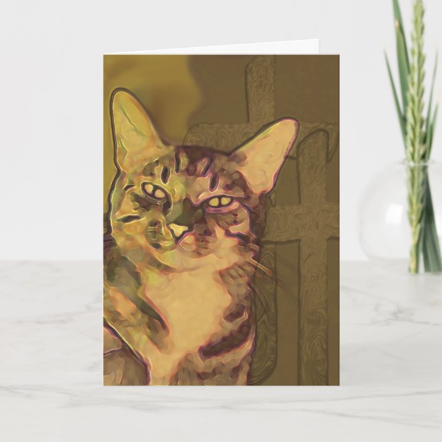 Kat-minneskort Kort (Framsida)