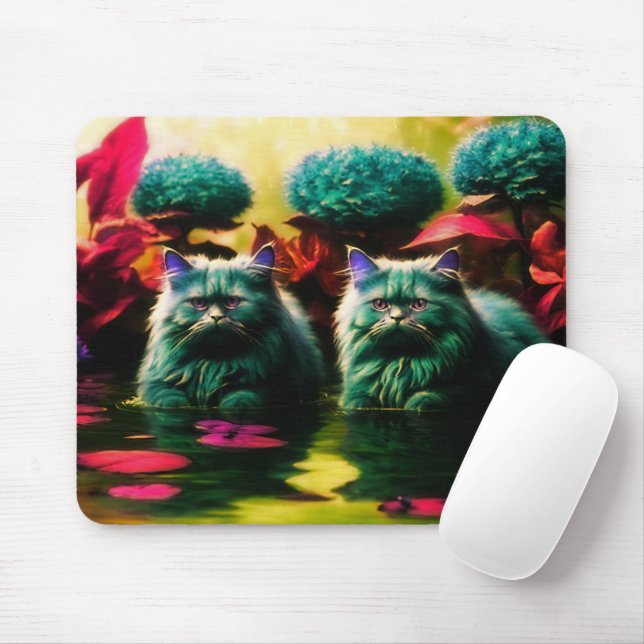 Kat Mouse Pad - Perfekt Gift for Cat Lovers Musmatta (Med mus)