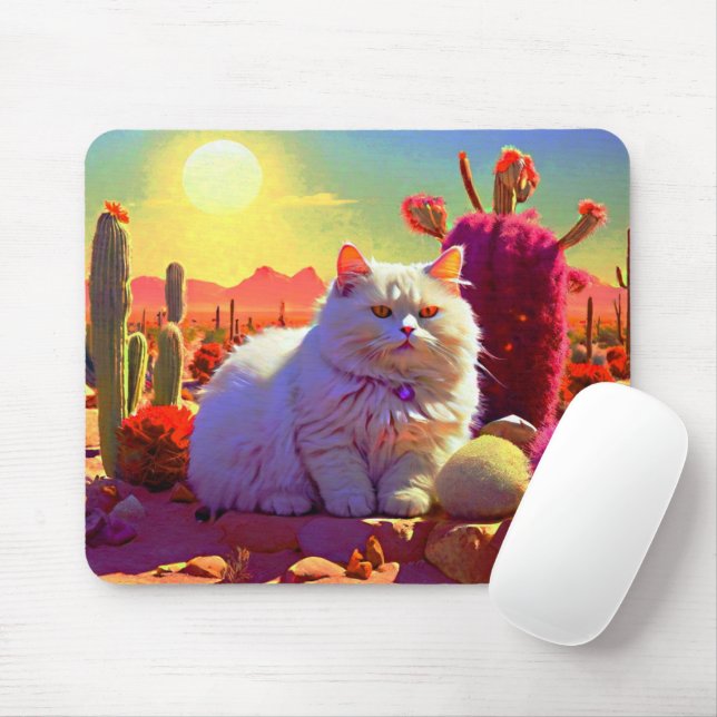 Kat Mouse Pad - Perfekt Gift for Cat Lovers Musmatta (Med mus)