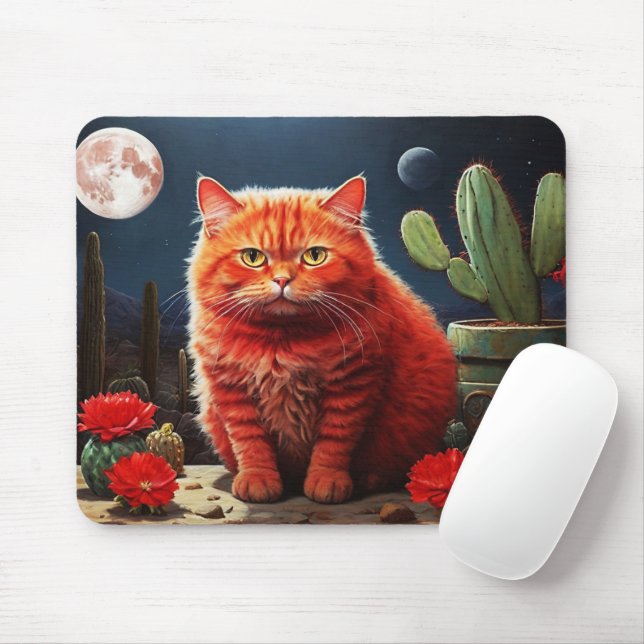 Kat Mouse Pad - Perfekt Gift for Cat Lovers Musmatta (Med mus)