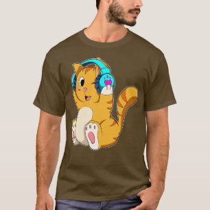 Kat Music med hörlurar T Shirt