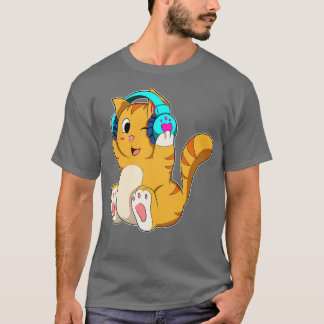Kat Music med hörlurar T Shirt