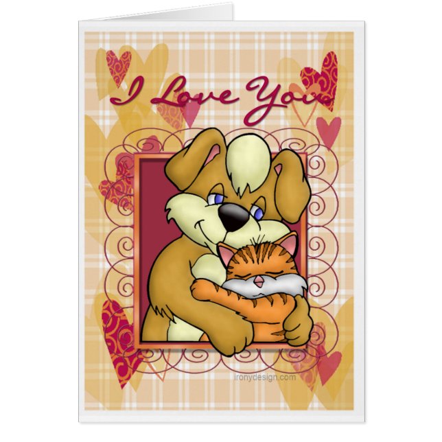 Kat N-Hund Hälsningskort (Framsidan)