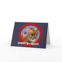 Kat 'n Mouse Birday Card