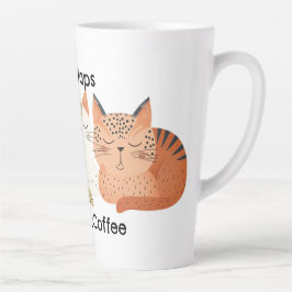 Kat Naps men First Coffee Folk Art Latte Mugg