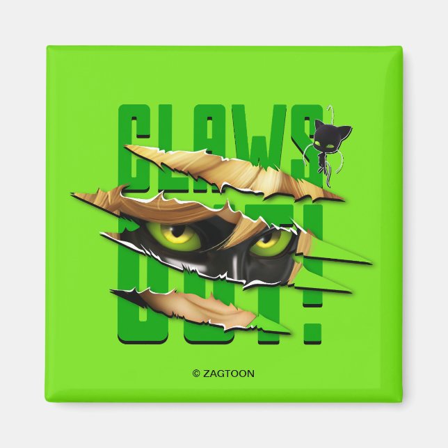 Kat Noir & Plagg | Klo ut Magnet (Framsidan)