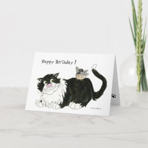 Kat och Chickadee Best Friend Birthday Card Kort