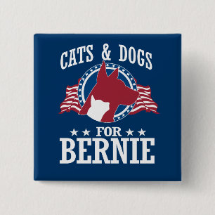 KAT OCH HUNDAR FÖR BERNIE SANDERS KNAPP