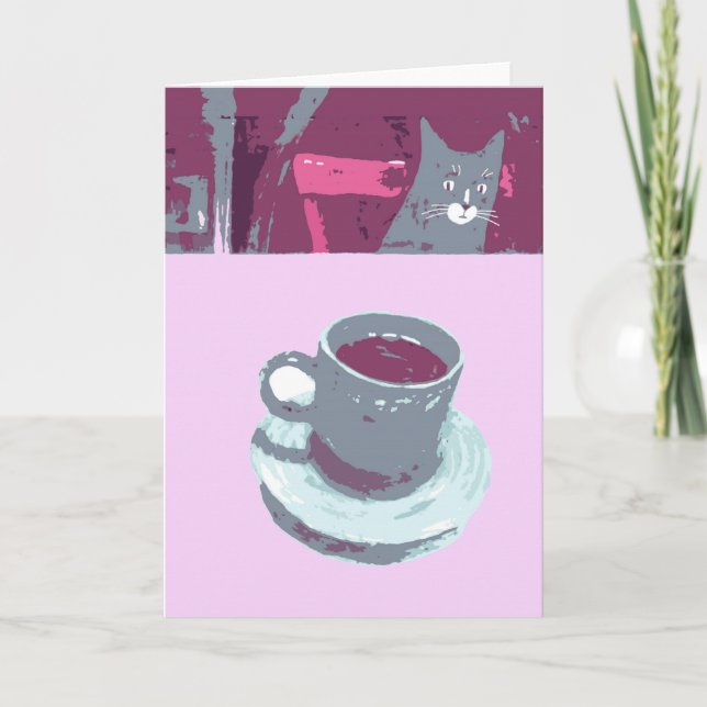 Kat- och kaffekort kort (Framsida)