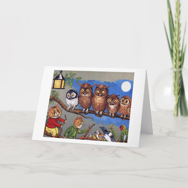 Kat och Uggla, Louis Wain Kort (Framsida)