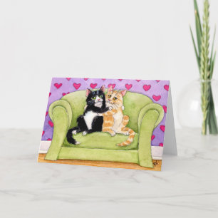 Kat Opposites Attract Valentine's card Helgkort