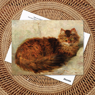 Kat på en Cushion Henriëtte Ronner-Knip Vykort