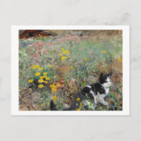 Kat på en flowery Meadow, Bruno Liljefors