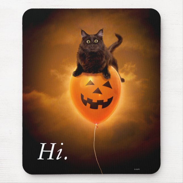 Kat på Halloween Ballon Musmatta (Framsidan)