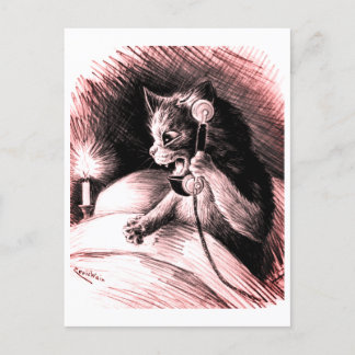 Kat på Mobilt Louis Wain-vykort Vykort