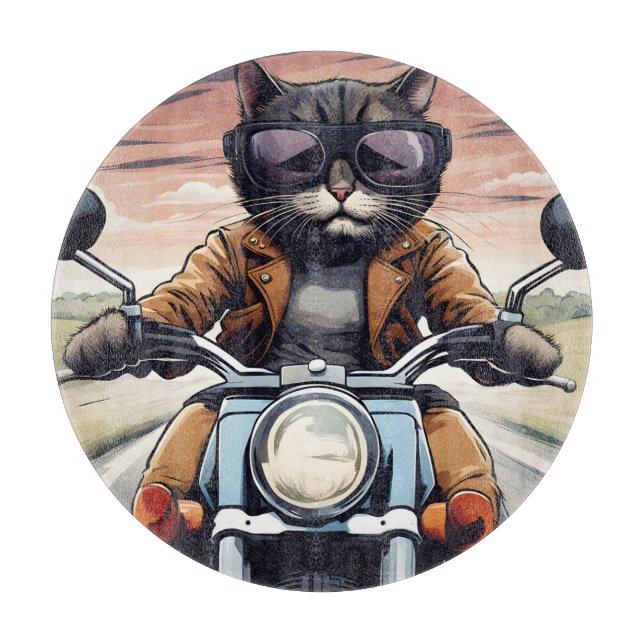 Kat på motorcykel (Framsidan)