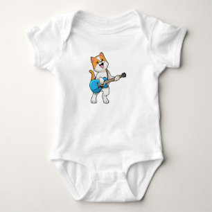 Kat på Music med Guitar T Shirt