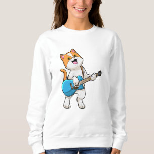 Kat på Music med Guitar T Shirt
