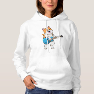 Kat på Music med Guitar T Shirt