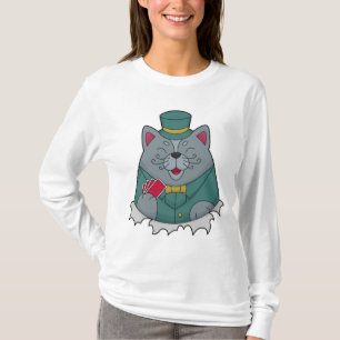 Kat på Poker med Poker-kort T Shirt