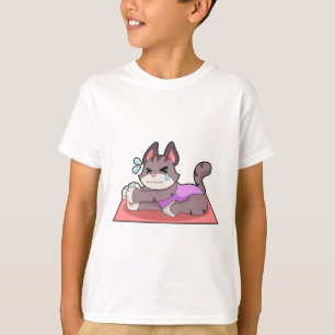 Kat på Yoga Fitness T Shirt