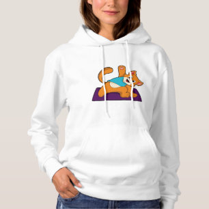 Kat på Yoga med Yoga-mat T Shirt