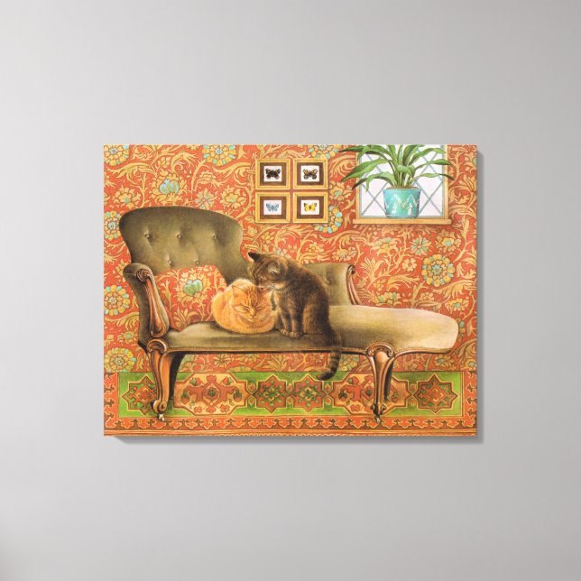 Kat Painting-arbetsyta Canvastryck (Framsida)