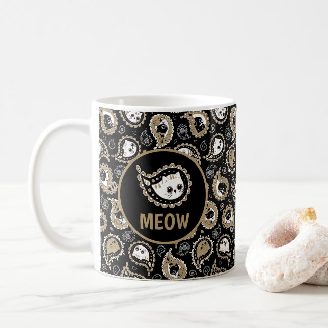 Kat Paisley Kaffemugg (Med munk)