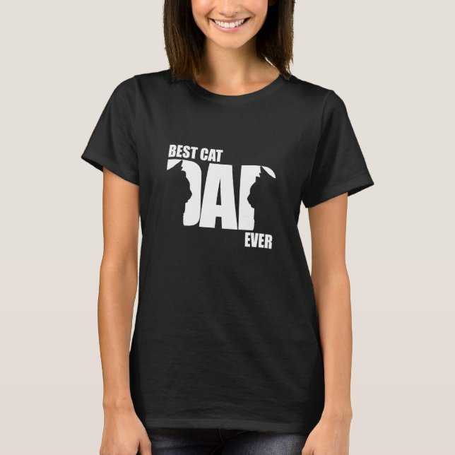 Kat pappa Best Cat Pappa någonsin T Shirt (Framsida)