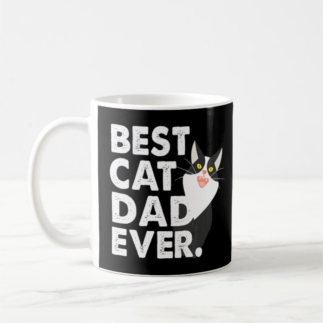 Kat pappa Far Best Cat Pappa någonsin Kaffemugg (Vänster)