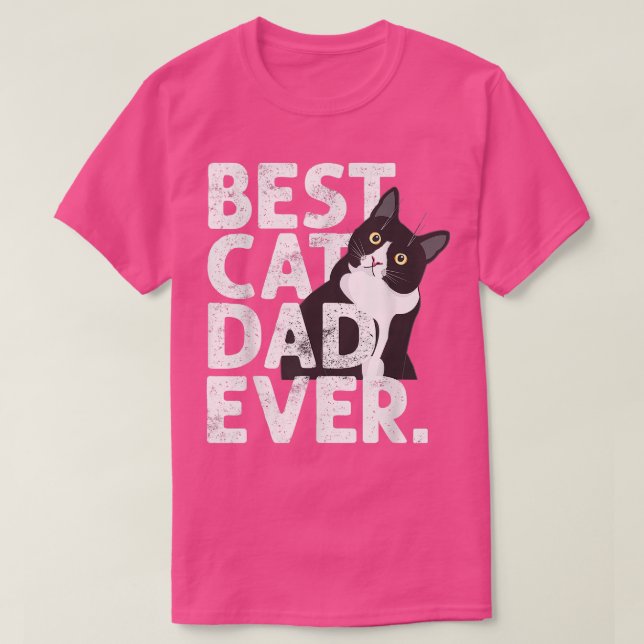 Kat pappa Far Best Cat Pappa någonsin  T Shirt (Design framsida)