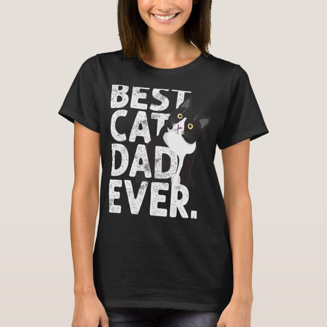 Kat pappa Far Best Cat Pappa någonsin T Shirt (Framsida)