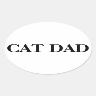 Kat pappa-klistermärken ovalt klistermärke