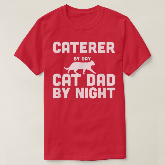 Kat per dag Pappa vid natten T Shirt (Design framsida)