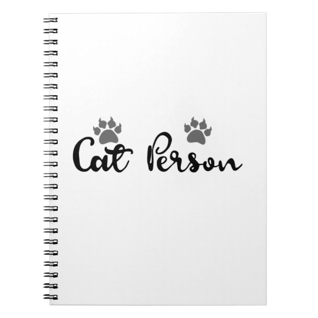 Kat Person Typography Art Anteckningsbok Med Spiral (Framsidan)