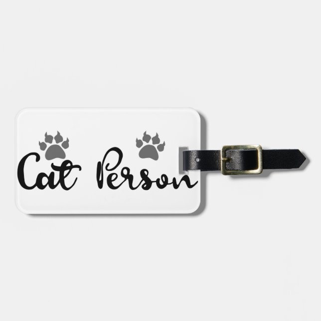 Kat Person Typography Art Bagagebricka (Horisontell Framsida)