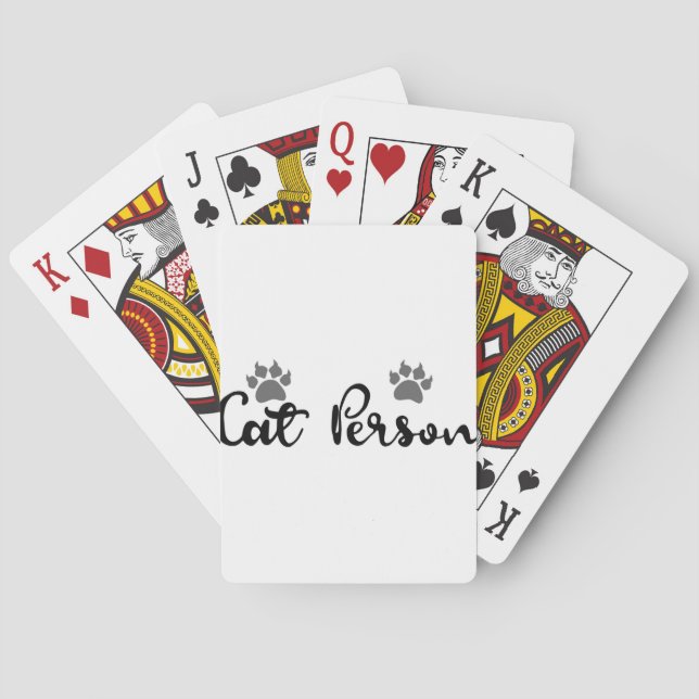 Kat Person Typography Art Casinokort (Baksidan)
