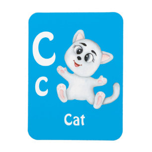 Kat personalize ABC: Brev C - lägg till ditt namn Magnet