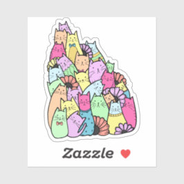 Kat Pile-etikett för bärbara datorer Klistermärken