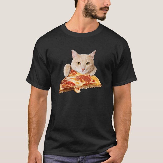 Kat Pizza T Shirt (Framsida)