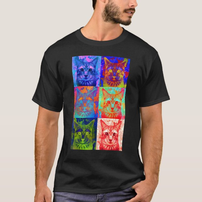 Kat-popkonst T Shirt (Framsida)